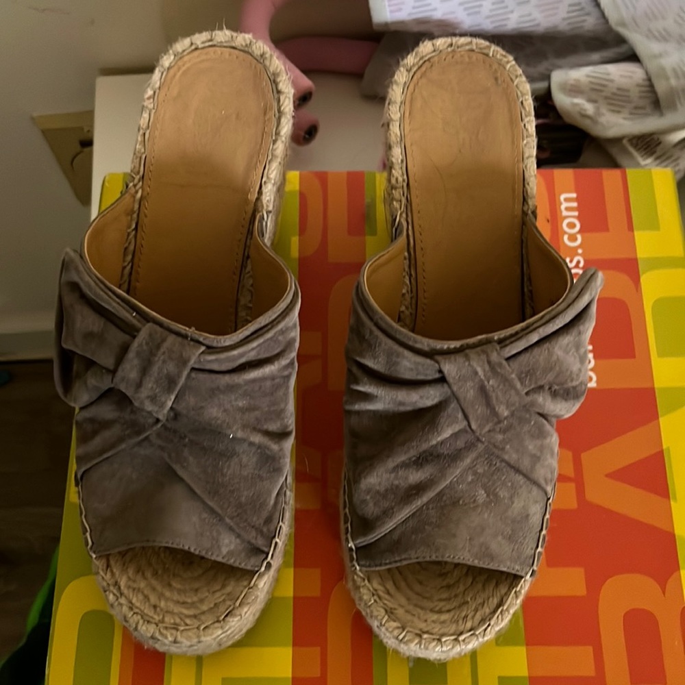 Grey Marc fisher platform wedges